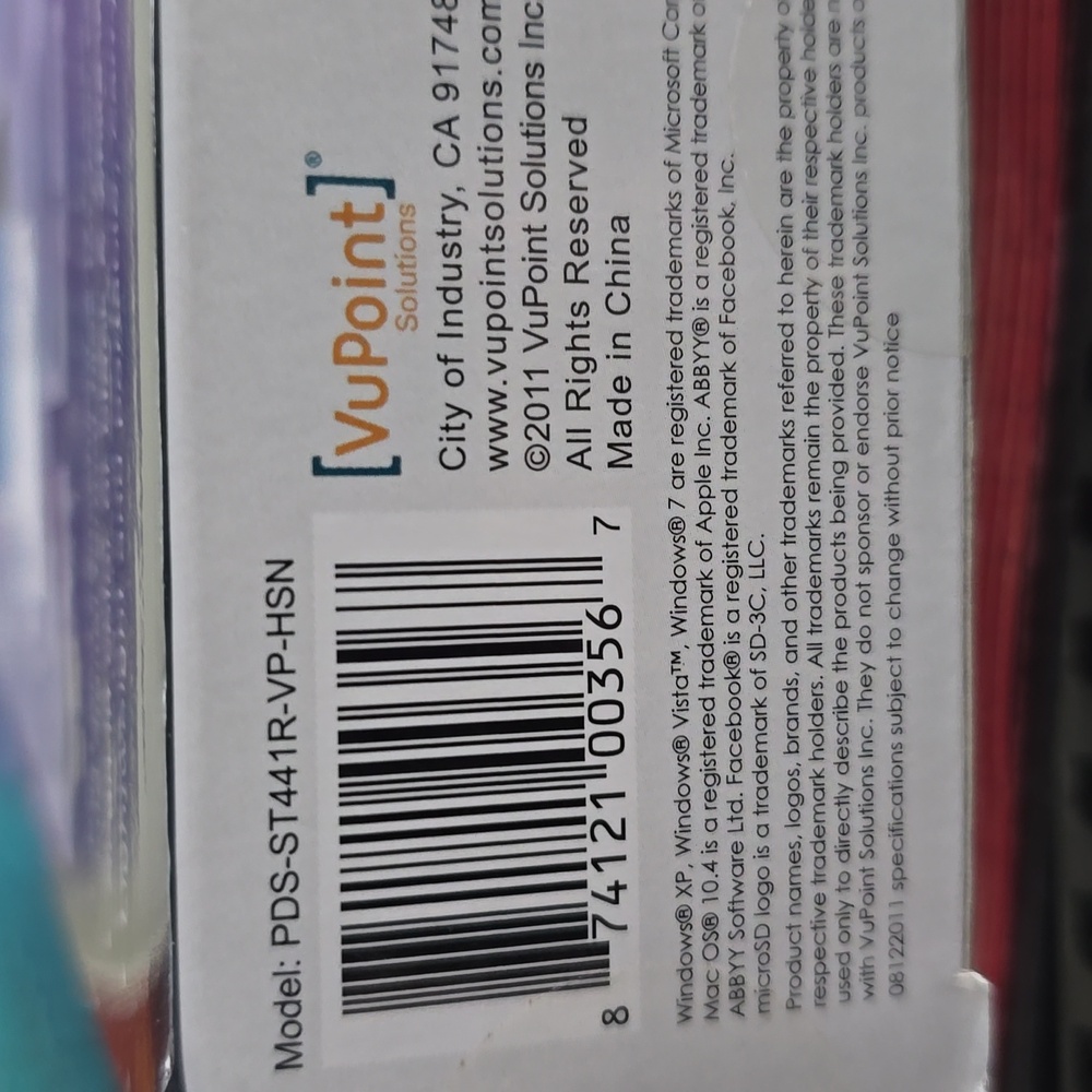 VuPoint Magic Wand II Portable Scanner - Red NEW - Picture 6 of 6